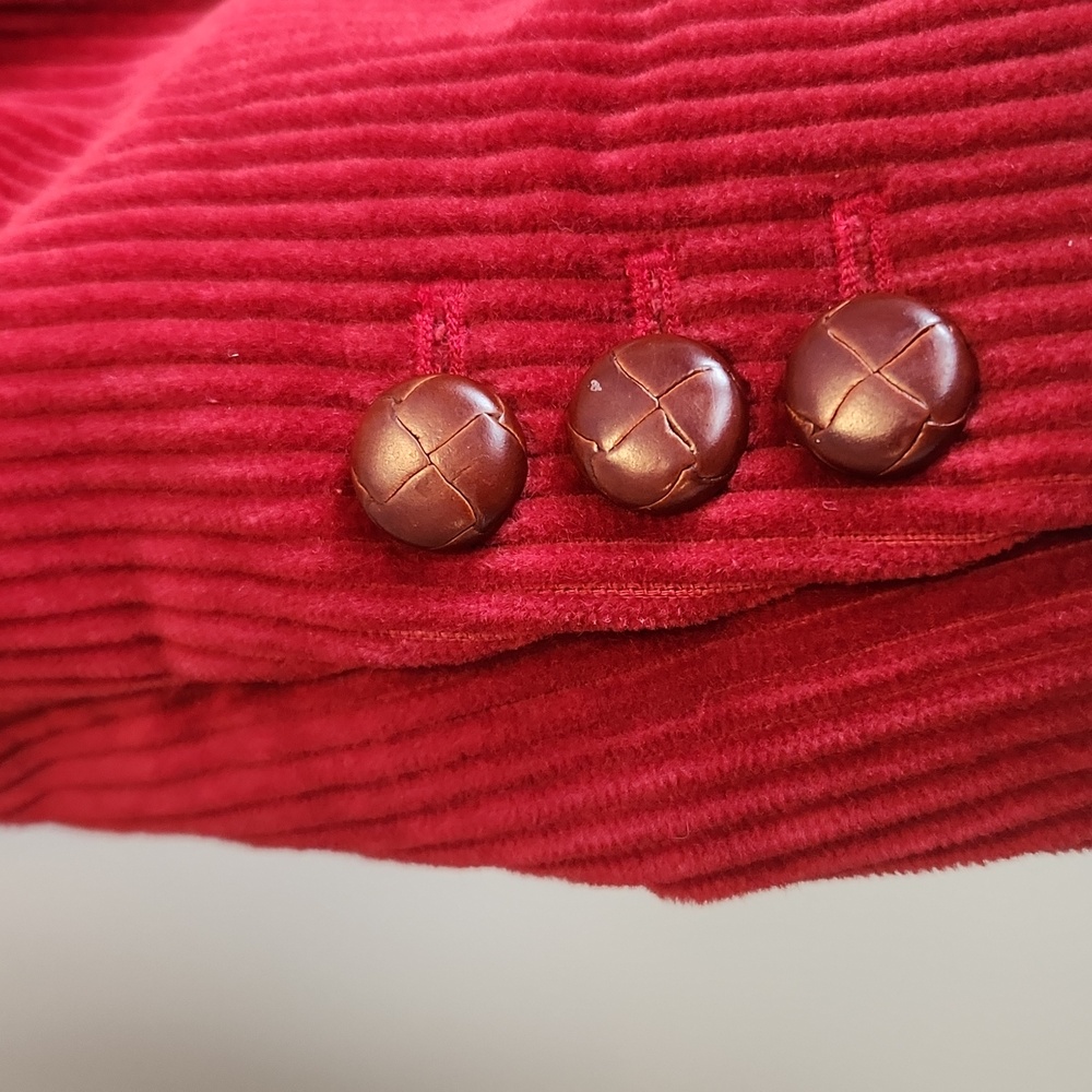 Orvis Red Corduroy Blazer Barn Coat Size 6 - Picture 9 of 13